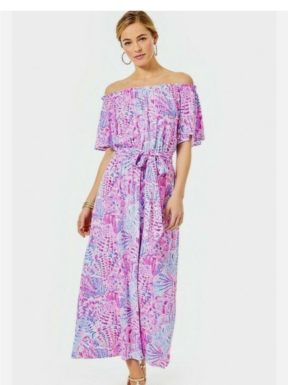 Lilly Pulitzer Moriah Midi Dress in Razberry Sea You Soon